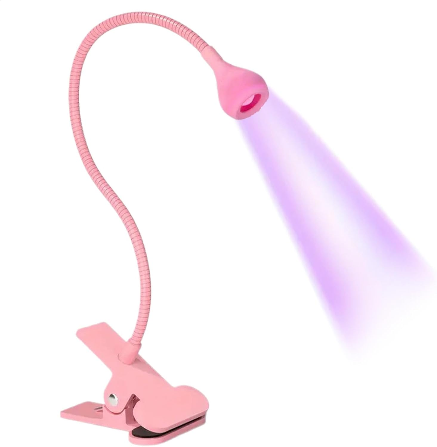 Filvczt Gooseneck UV Lamp for Gel X Nails, Gooseneck LED Nail Lamp Clip, Small USB Portable Manicure Dryer Nail Accessories for Home Salon, Fast and Even Curing