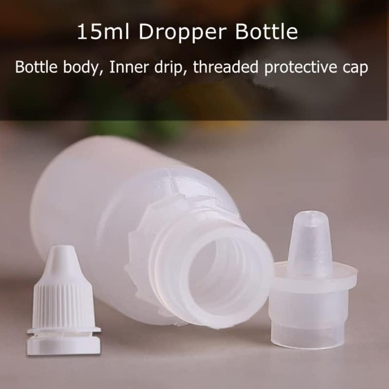 Empty Liquid Dropper Bottles Plastic Squeeze Refillable DIY Containers 50PCS (15Ml) image number 4