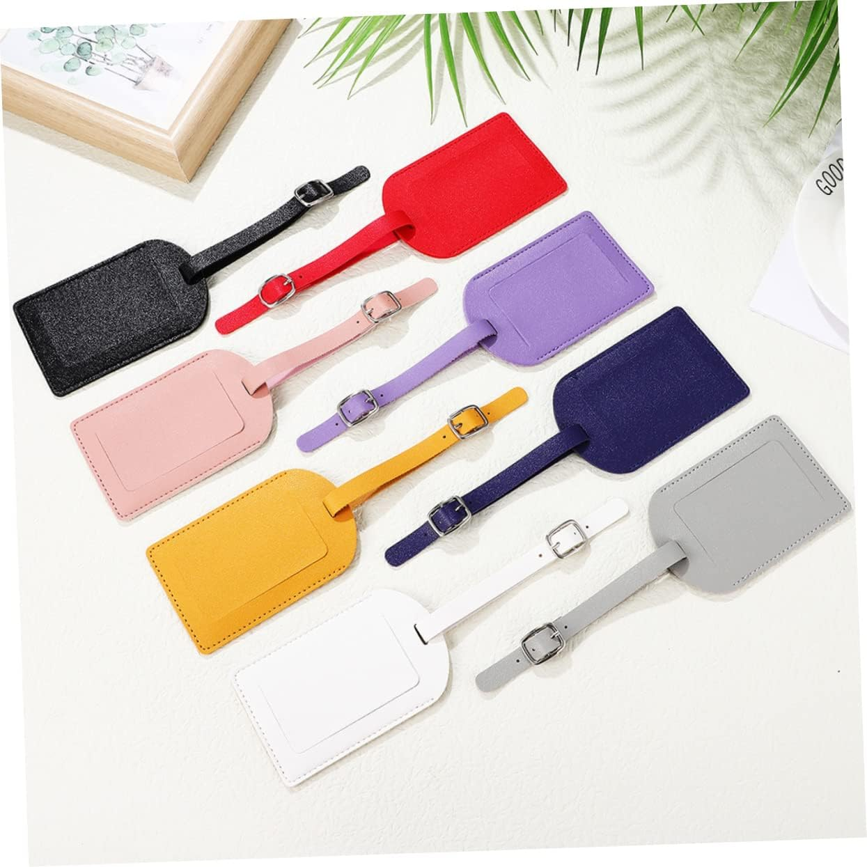 GLSTOY 5Pcs Convenient Luggage Tags for Travel Business Trip Suitcase Labels Ring