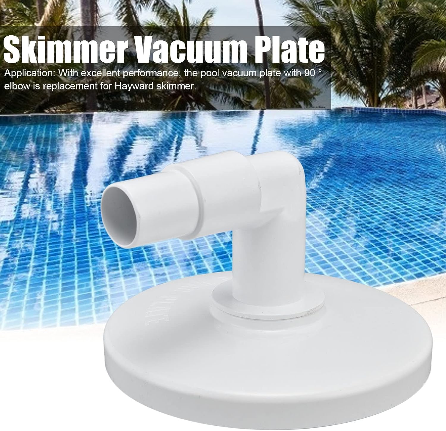 Srliya Skimmer Vacuum Plate with 90 &deg; Elbow Plastic Pool Vacuum Plate Replacement for Hayward image number 5