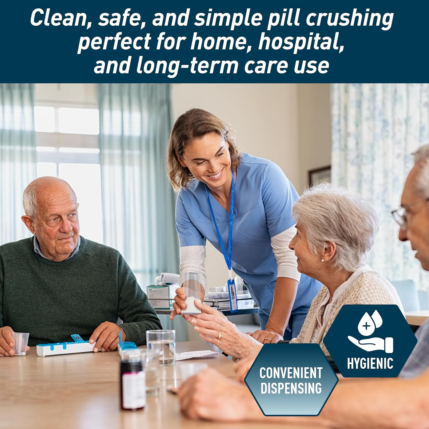 Medpride Pill Crusher Pouches - Pack of 1000 Disposable Medicine Crushers - Medical Grade Clear Tablet Crushing Bags for Easy Consumption with Zero Waste - Prevents Cross Contamination (4.7"X2") image number 1