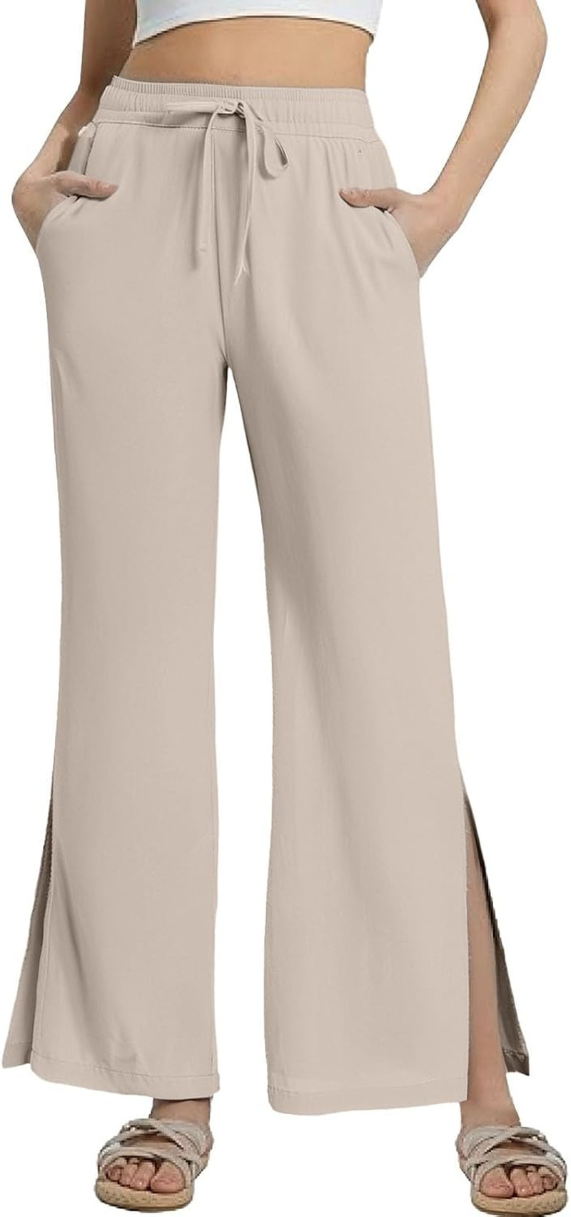 Black Maternity Trousers Women, Cropped Leggings with Pockets White Cropped Trousers for Women Yoga Pants Short Leg Crop Leggings plus Size Ladies Palazzo Tracksuit Size 28/30 Denim Palazzo Tracksuit image number 1