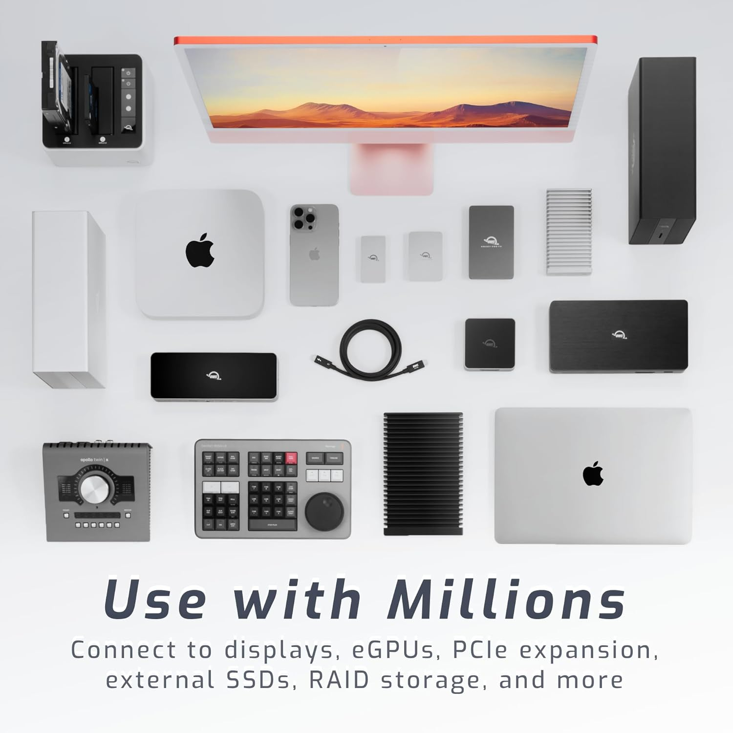 OWC 0.8 Metre Thunderbolt 5/USB-C Cable image number 1