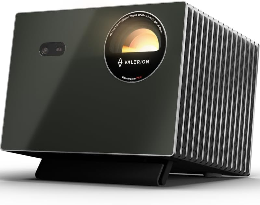 Valerion Visionmaster Pro2 Triple Laser Projector 4K,15000:1 Contrast, 0.9-1.5X Optical Zoom, 2X Multitasking Power, IMAX, HDR10+, GTV, 4Ms Lag-Free Gaming, 3000 ISO Lumens, 3-Way Voice Control