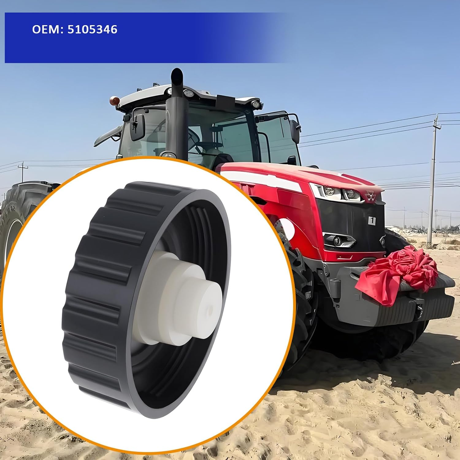 VGOL Fuel Tank Cap G 2" 58X65Mm 5105346 Compatible with Massey Ferguson 100 Series 154 178 184 Tractors image number 4