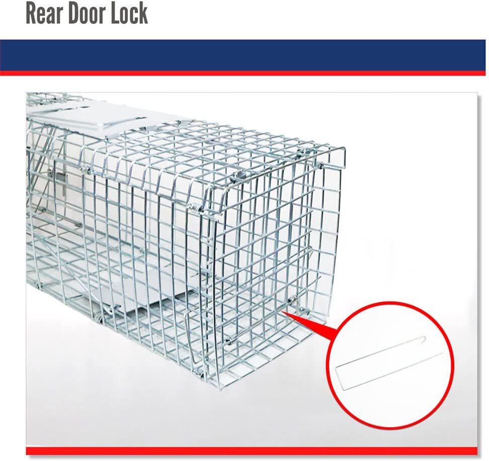 Medium Humane Animal Cage Trap Live Catch Possum Rabbit Cat Rat Fox Hare Bait image number 1