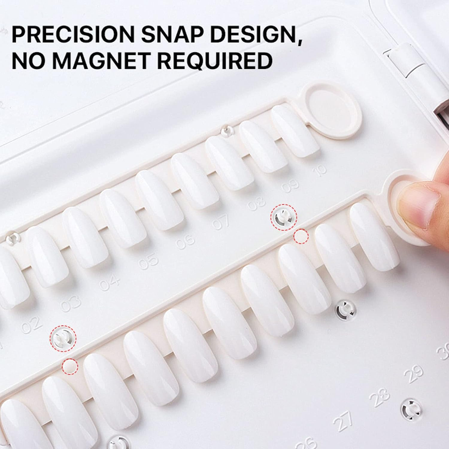 120 Nail Colors Display Book, Nail Polish Swatch Book, Nail Gel Polish Display Chart, with 120 False Nail Tips & 14 Nail Strips for Manicure Salon Studio Set (White) image number 4