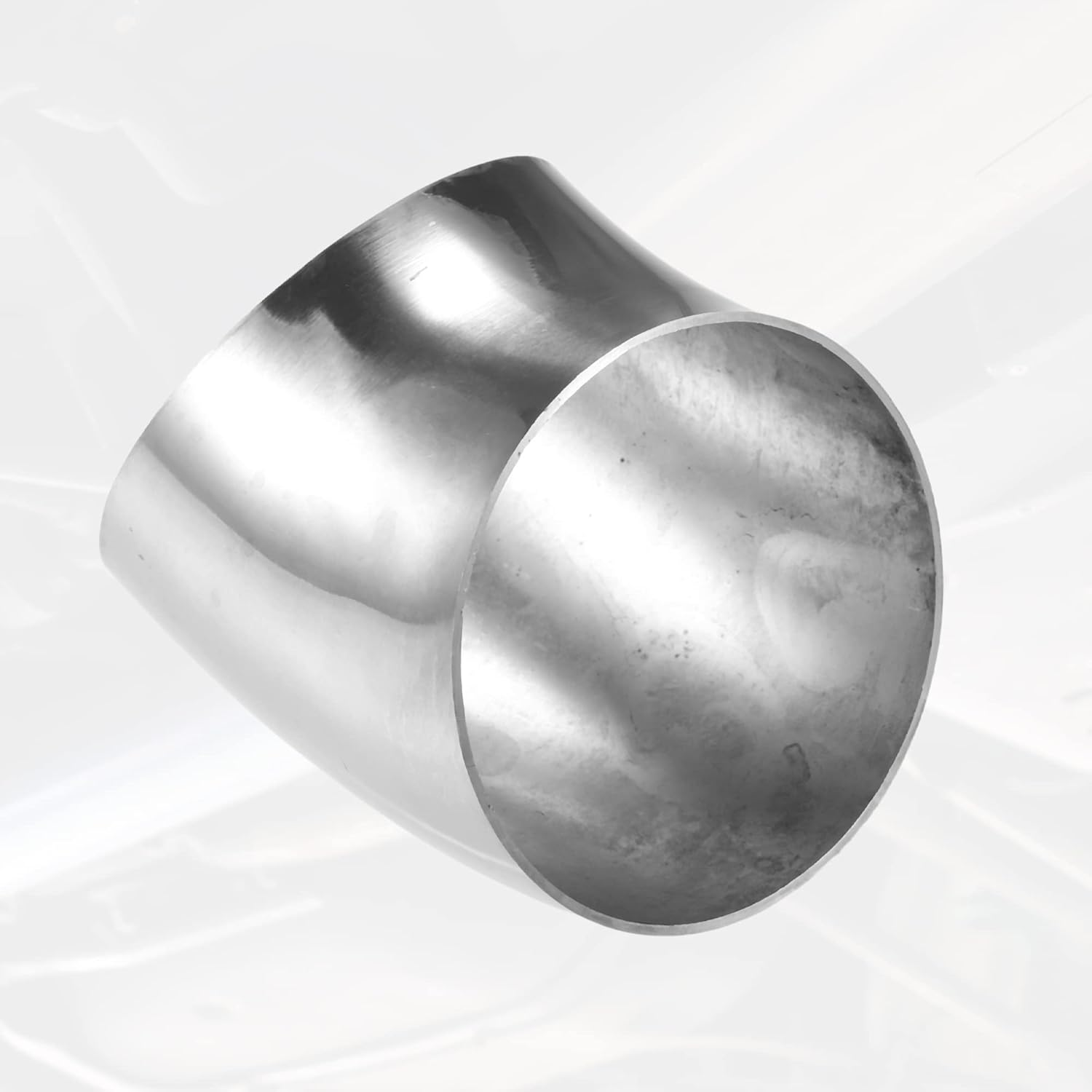 X AUTOHAUX 4 Pcs OD 3 Inch 45 Degree SS304 Stainless Steel Bend Tube Exhaust Elbow Pipe for Car Modified Exhaust System 3" Piping Silver Tone image number 6