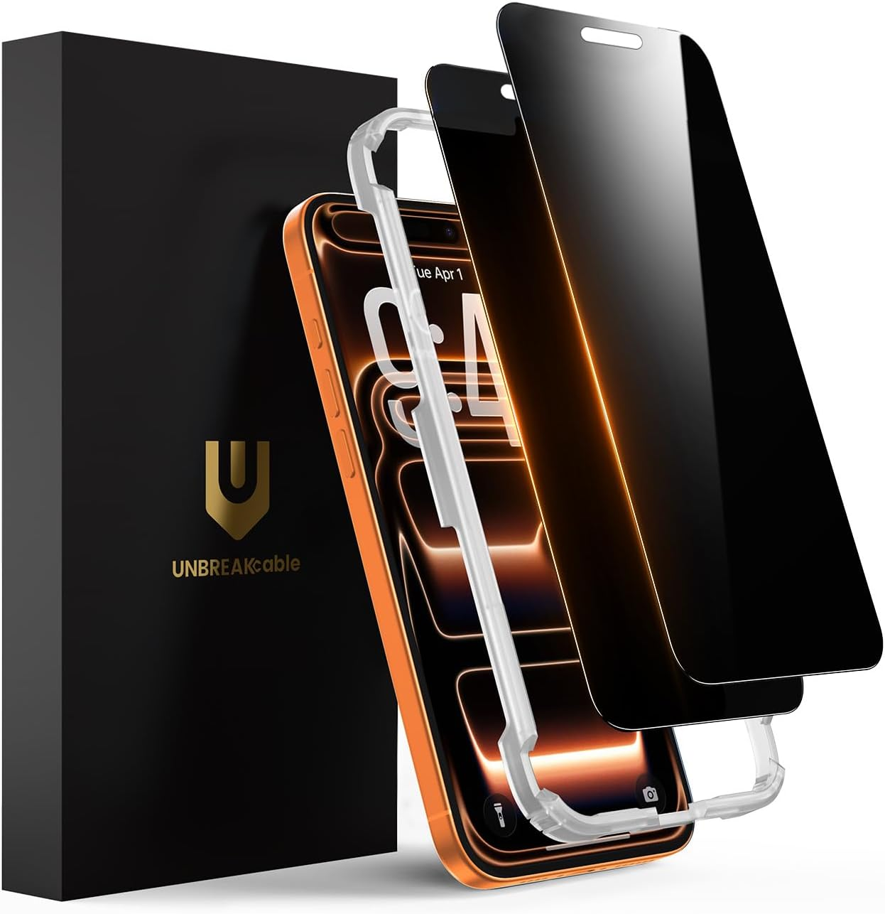 Unbreakcable Tempered Glass Privacy Screen for Iphone 17 Pro Max, Privacy Screen Protector [99.99% HD Clarity, 9H Hardness, Easy Installation, Case-Friendly, Bubble-Free] for Apple 17 Promax 6.9 Inch image number 5