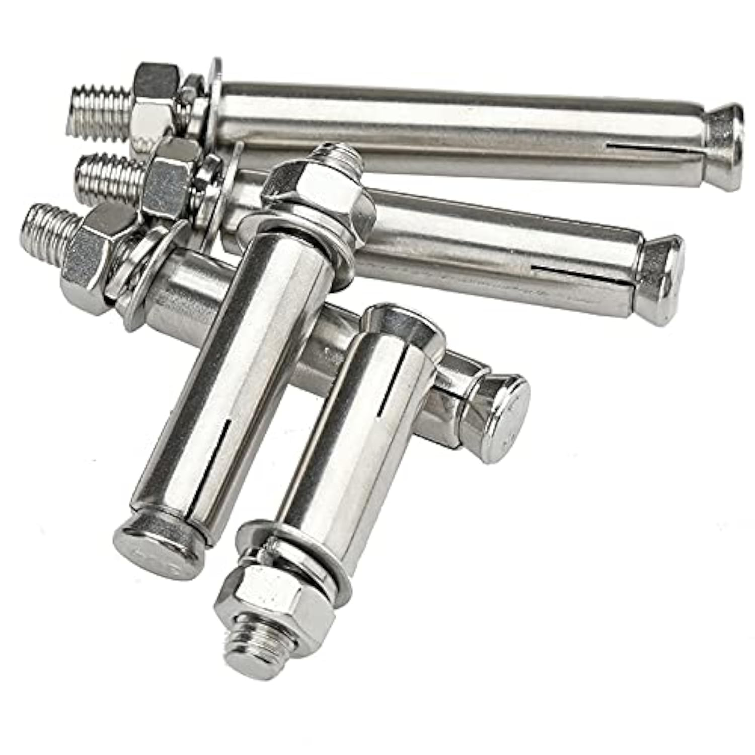 20X NUZAMAS M8X120Mm Expansion Bolts 304 Stainless Steel Expansion Sleeve Anchor Bolt Heavy Duty Fixing Anchors for Screws Wall Building image number 1