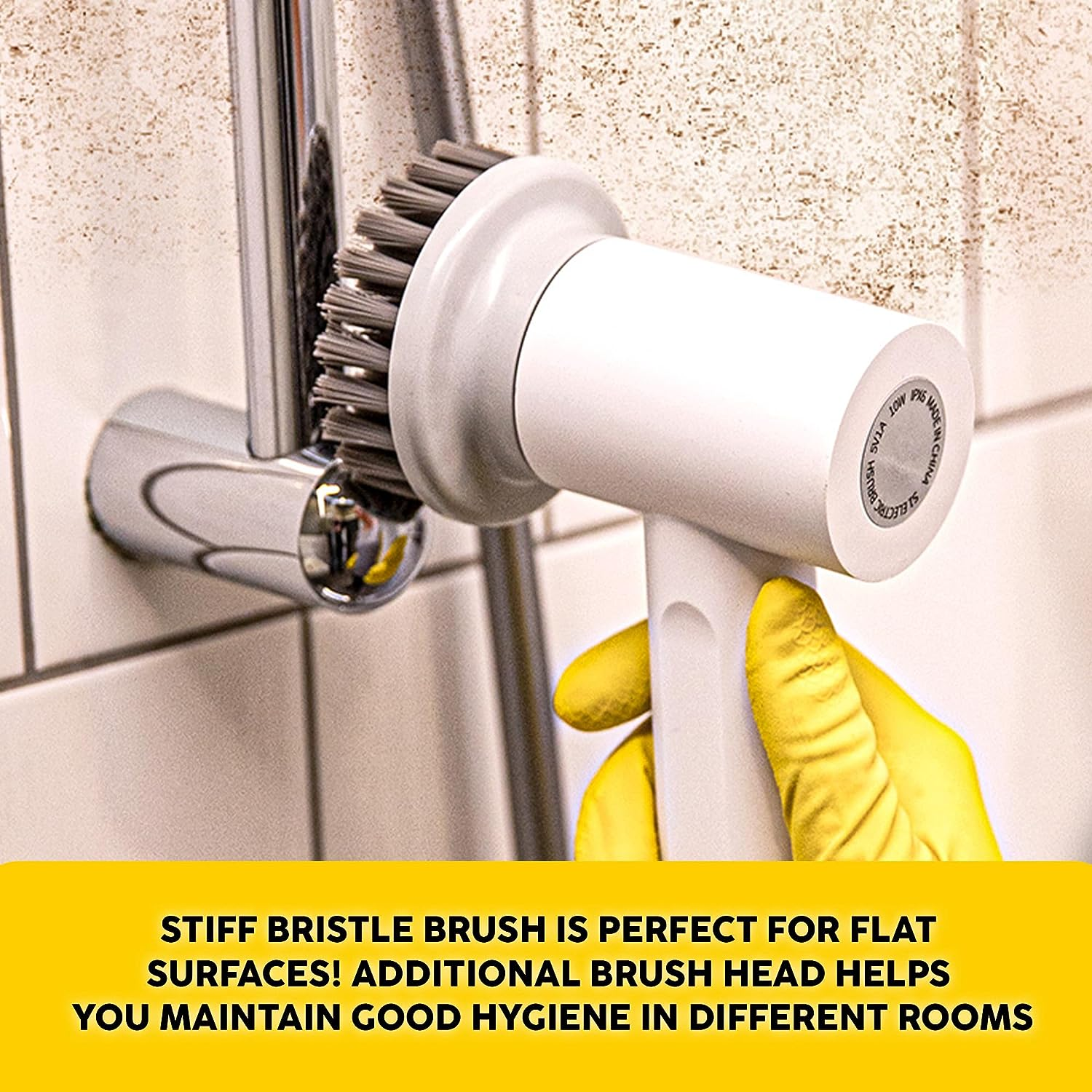 Synoshi round Brush Heads (2 Units) for Electric Spin Scrubber | Designed for General Cleaning Tasks