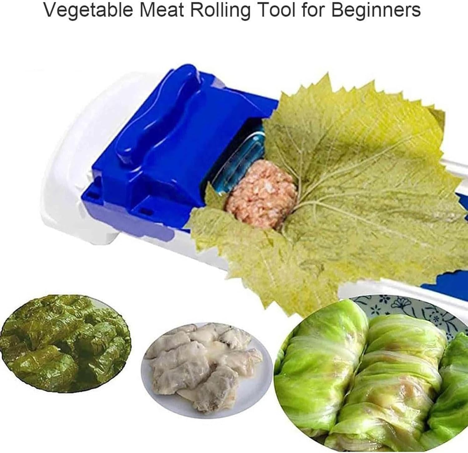 Grape Roller, Roll Maker Tool, Cabbage Rolling Tool, Maker Roll Tool, Multi-Functional Sushi Roller for Spring Roll Machine Kitchen Vine Roller image number 4
