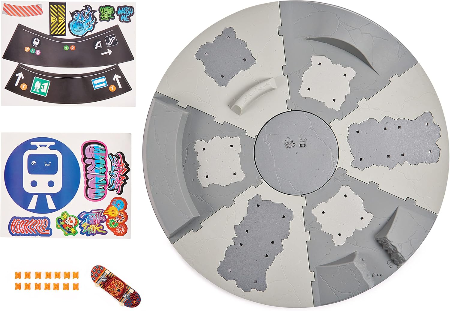 TECH DECK, Shredline 360 Motorized Skate Park, X-Connect Creator, Customizable and Buildable Turntable Ramp Set with Exclusive Fingerboard, Kids Toy for Boys and Girls Ages 6 and Up image number 1