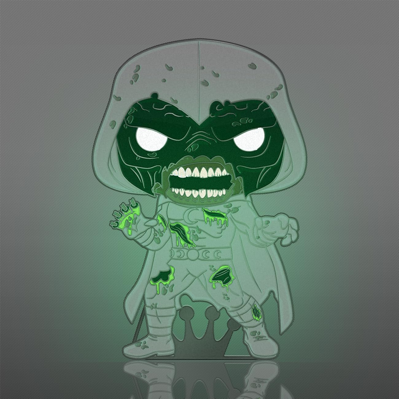 Funko Pop! Marvel: Zombie Moon Knight Glow Enamel Pin, 4-Inch Size image number 3