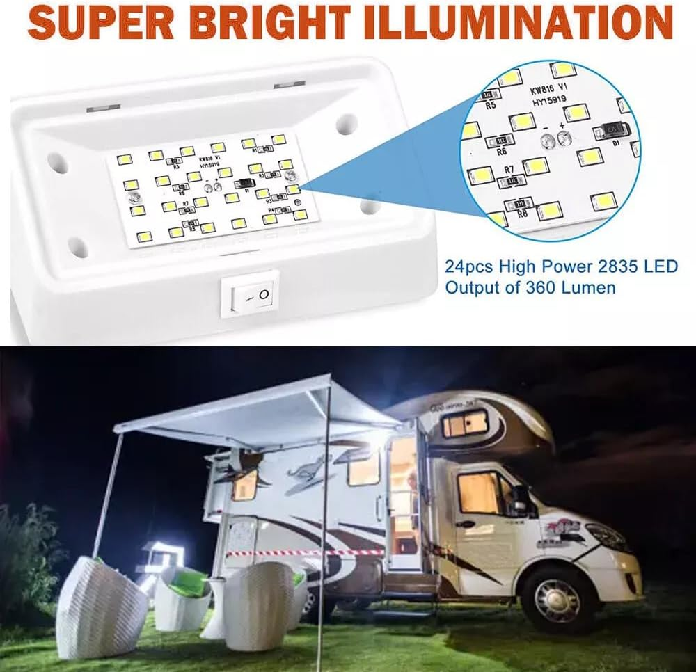 LED Awning Light W/Switch for Caravan Annexe Jayco Camper Trailer Exterior image number 5