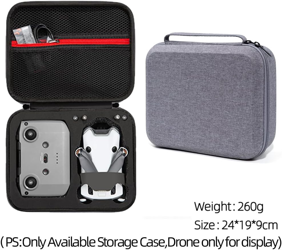 JOYSOG Carrying Case for DJI Mini 4 Pro Drone Storage Bag, Travel Hard Shell for Mini 4 Pro with RC-N2 Controller Accessories(Black) image number 2