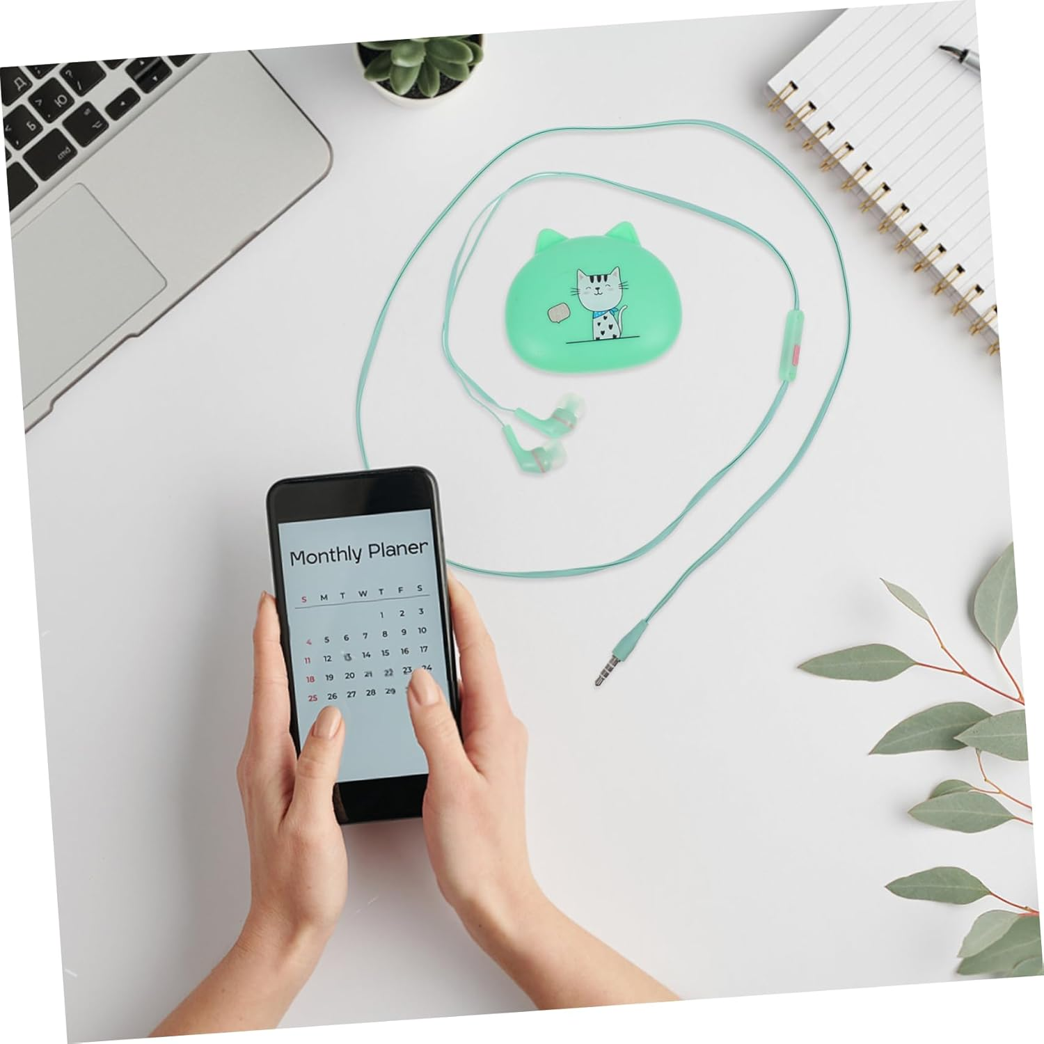 NOLITOY Wired Headphones Ear Earphone Microphone for Mobile Phone and Computer High Sound Quality Portable Earphone Corded Ear Cable for Gaming and Daily Use image number 5