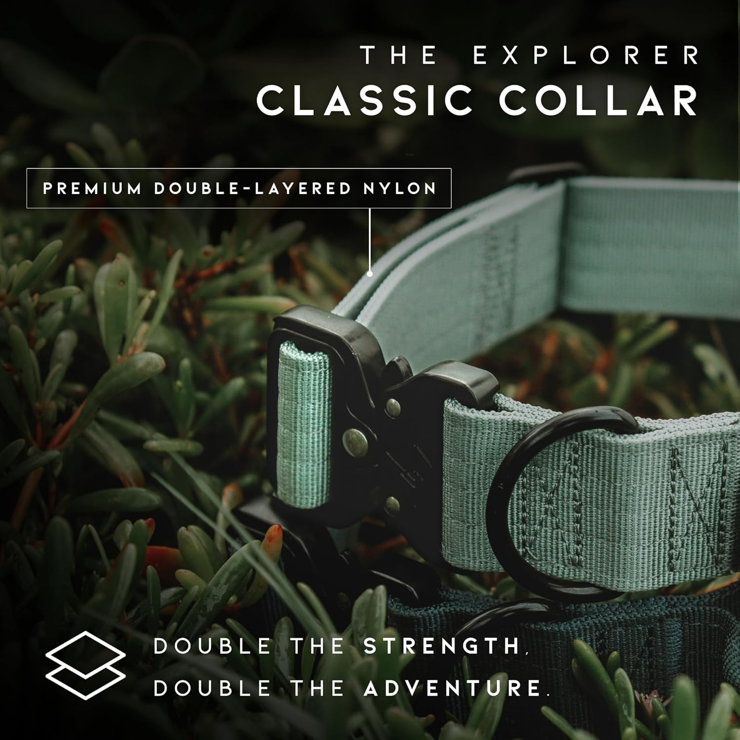 ROAM Premium Dog Collar - Adjustable Heavy Duty Nylon Collar with Quick-Release Metal Buckle (Colorado Nightsky, Size 1) image number 4