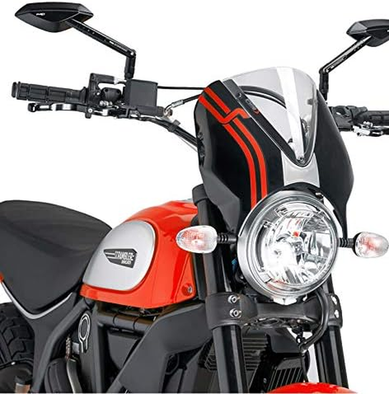 Puig Retrovision 7652W Icon/Classic/Full Throttle 15', Ducati Scrambler Sixty2 16'-19', Transparent image number 5