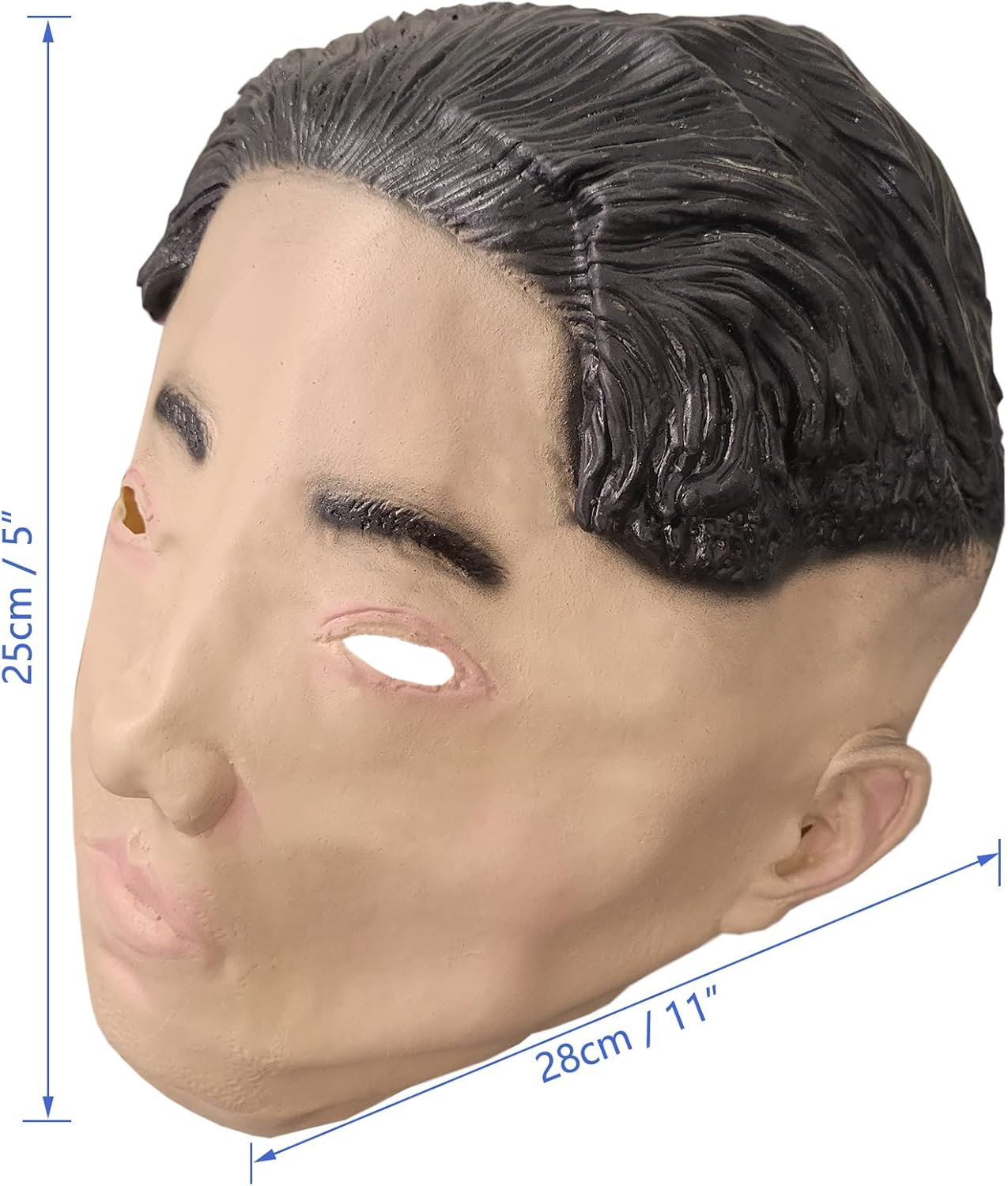 Halloween Skin Latex Asian Yellow Fancy Party Dress Costume Mask Hat Cap image number 1