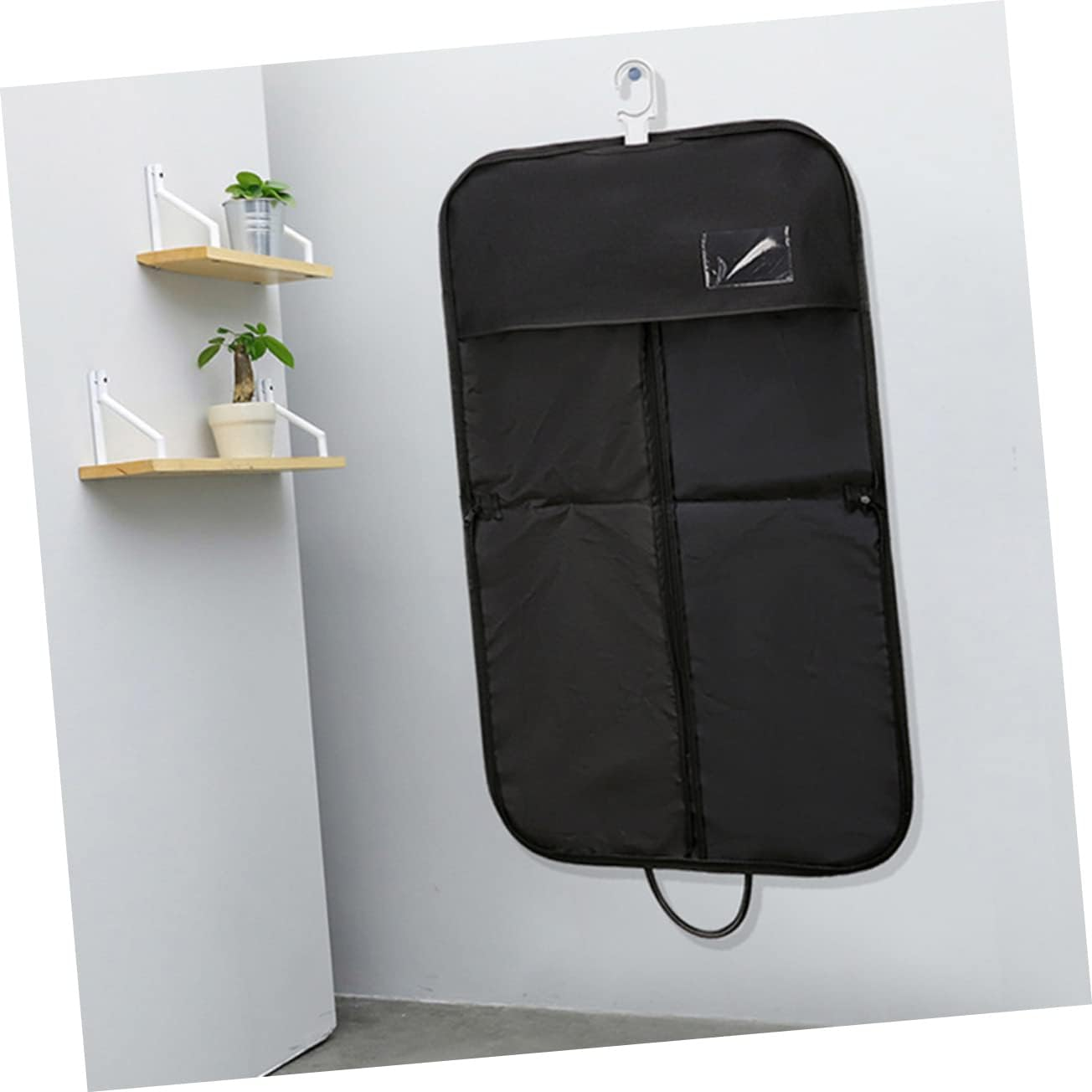 HOMOCONO Portable Suit Garment Bag Oxford Business Suit Bag Travel Cover Hanging Double Handles for Men Women image number 1