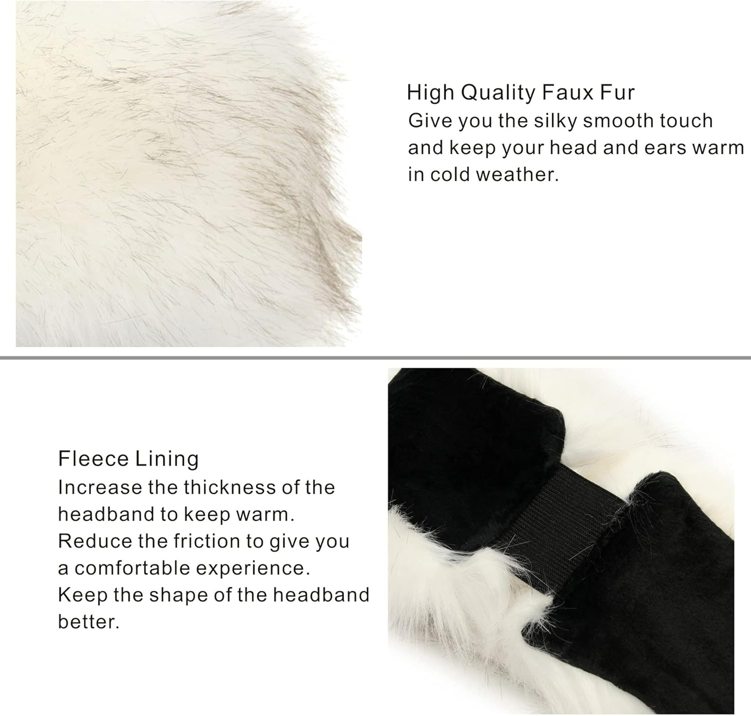 Faux Fur Headband Winter Headband Earwarmer Earmuff for Women