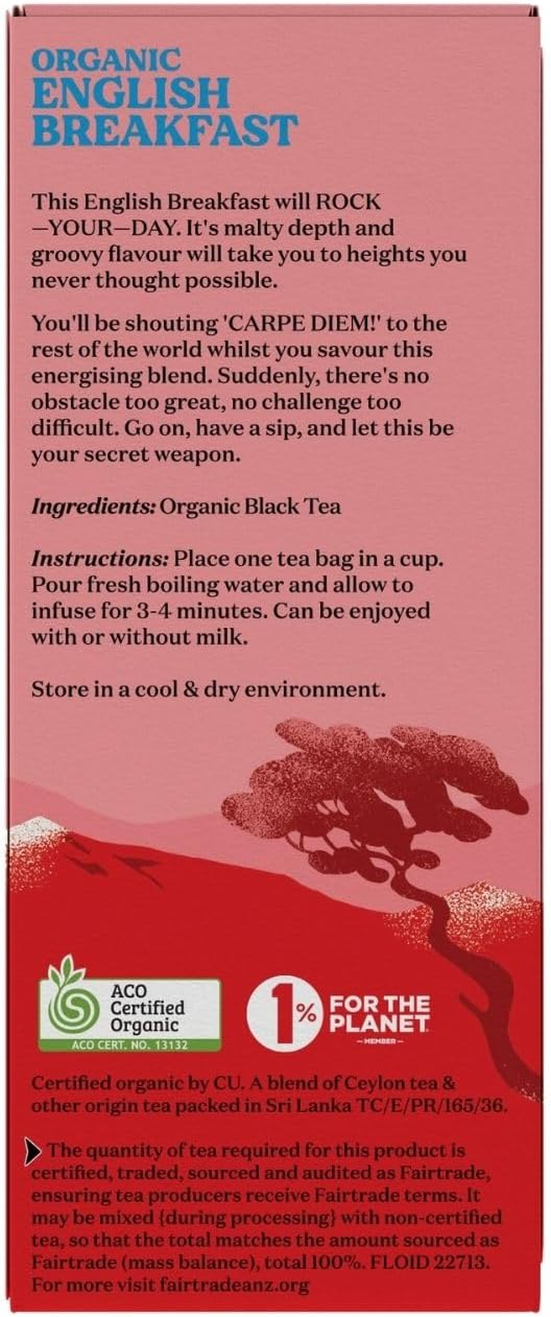 Organic English Breakfast Tea Bags 25 Pack image number 2