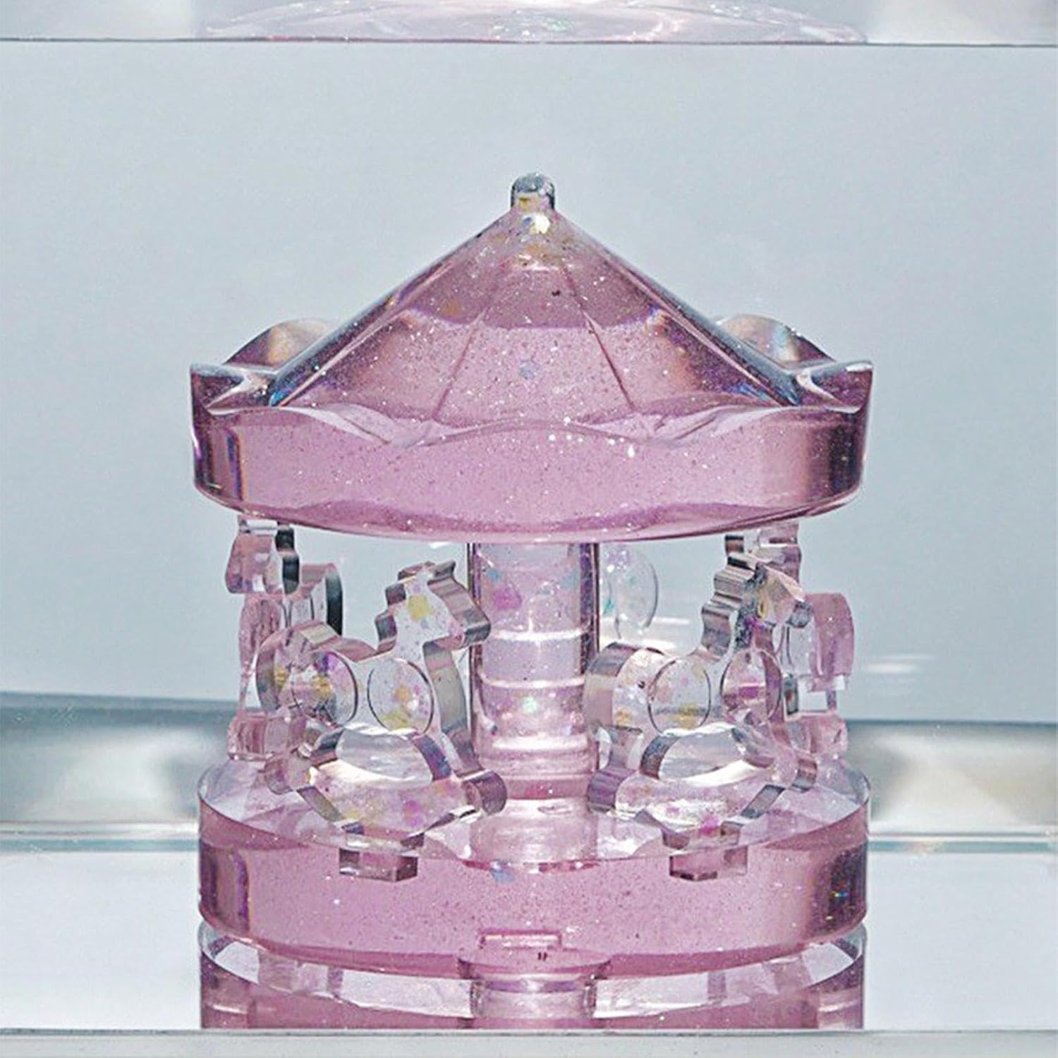 Fish Tank Decor | Carousel Fish Tank Landscaping Decor | Aquarium Miniature Decoration for Fish Tank Landscaping Accessories for Freshwater and Saltwater Fish Tanks image number 4