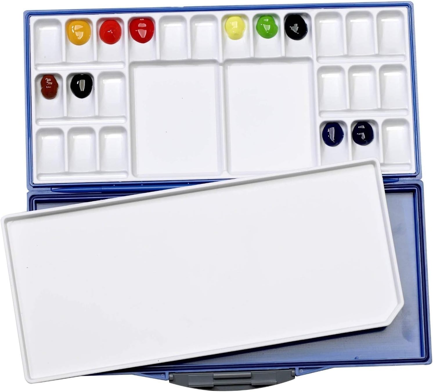 Martin Universal Design 92-WP3024B Mijello Airtight Leak Proof Fusian Watercolor 24-Well Palette Blue Case image number 4