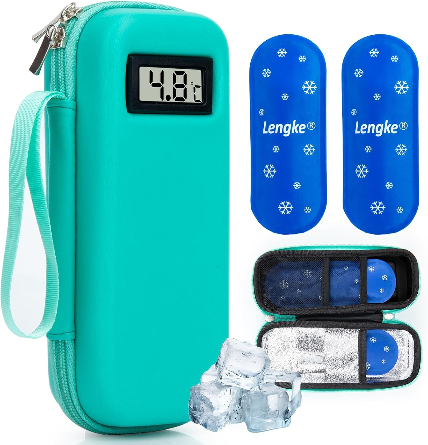 SUNMON TSA Approved Ice Packs - Insulin Cooler Travel Case Ice Packs for Medications Refrigerated (2 Packs)