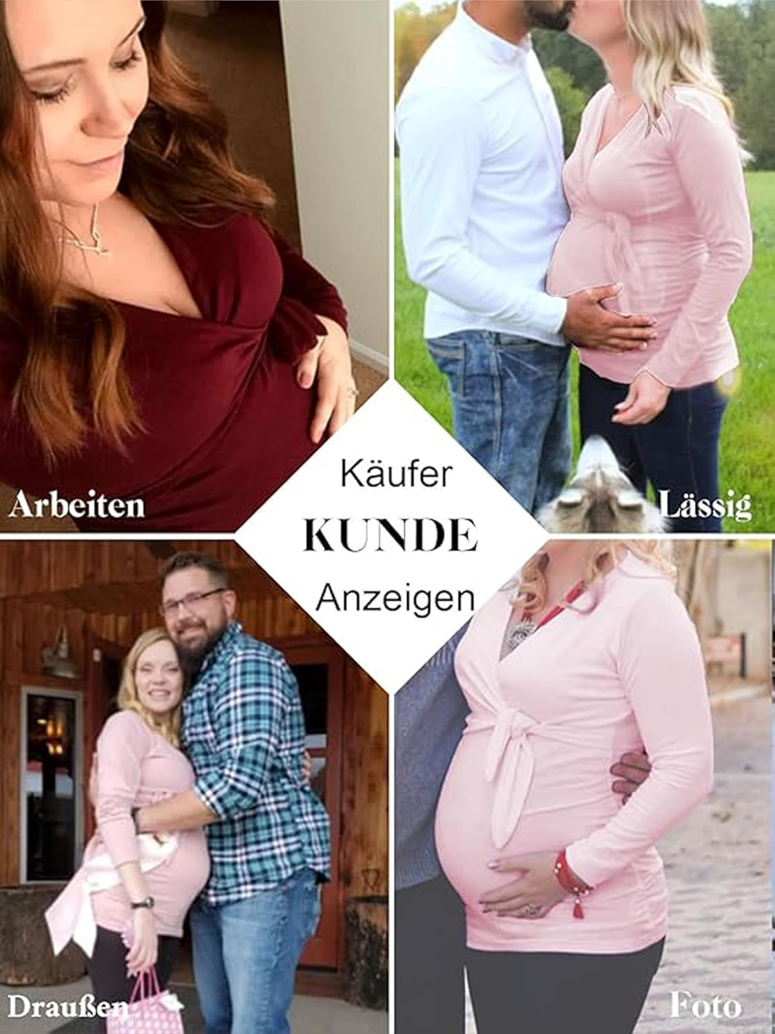 Love2Mi Women'S Nursing Shirt Short Sleeve Maternity Shirt Maternity Fashion V-Neck Pregnant Nursing Tops image number 6