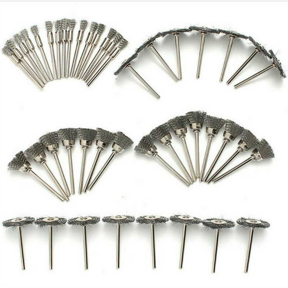 Stainless Steel Wire Brush Set for Dremel Tools 45 PCS image number 6