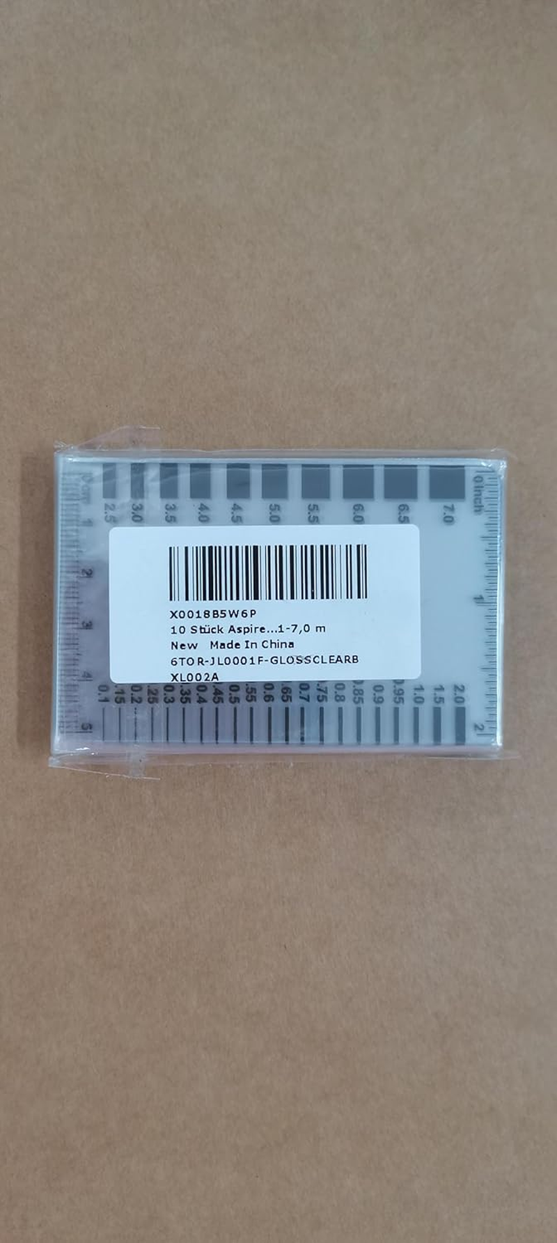 Aspire Concrete Crack Width Ruler, Crack Ruler Range 0.004-0.100 Inches (0.10-2.50 Mm) and Range 0.1-7.0 Mm, Pack of 10 - Gloss Clear B image number 3
