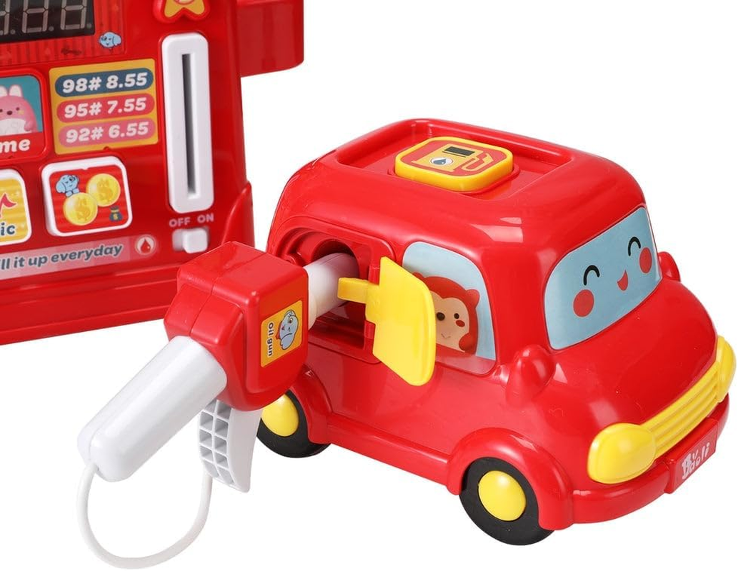 Keezi Kids Gas Petrol Station Pumper Pretend Play Toys Car Music Card Playset image number 1