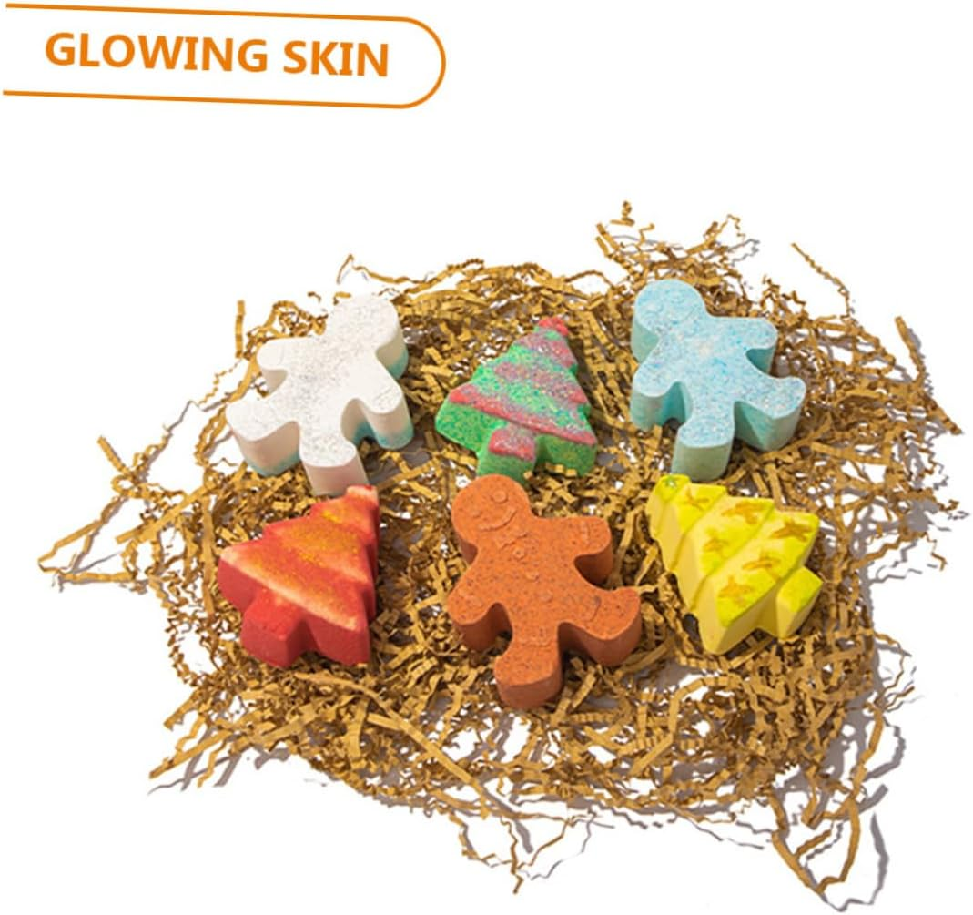 COLLBATH 6 Pack Gingerbread Man Bathing Christmas Bath Salt Bubble Skin-Softening Oils Spa image number 2