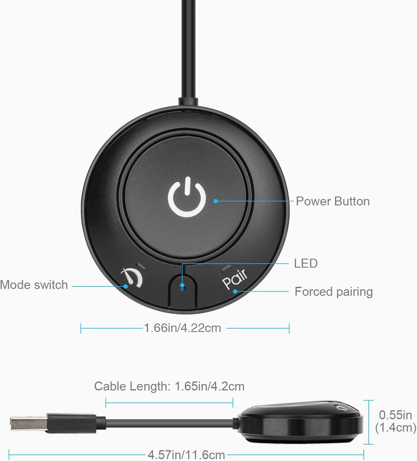 Rii Undetectable Mouse Jiggler,Bluetooth Mouse Jiggler with On/Off Switch Mouse Mover Simulator,Connected by Bluetooth,Supports Multi-Track,Simulate Mouse Movement to Keep Keeps Pc/Laptop Awake