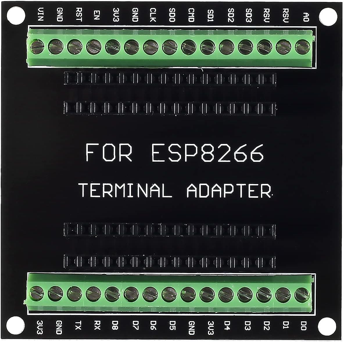 5Pcs ESP8266 Breakout Board GPIO 1 into 2 Terminal Screw Board Compatible with ESP8266 ESP-12E Block PCB Microcontroller Development Board - 4Pcs image number 5