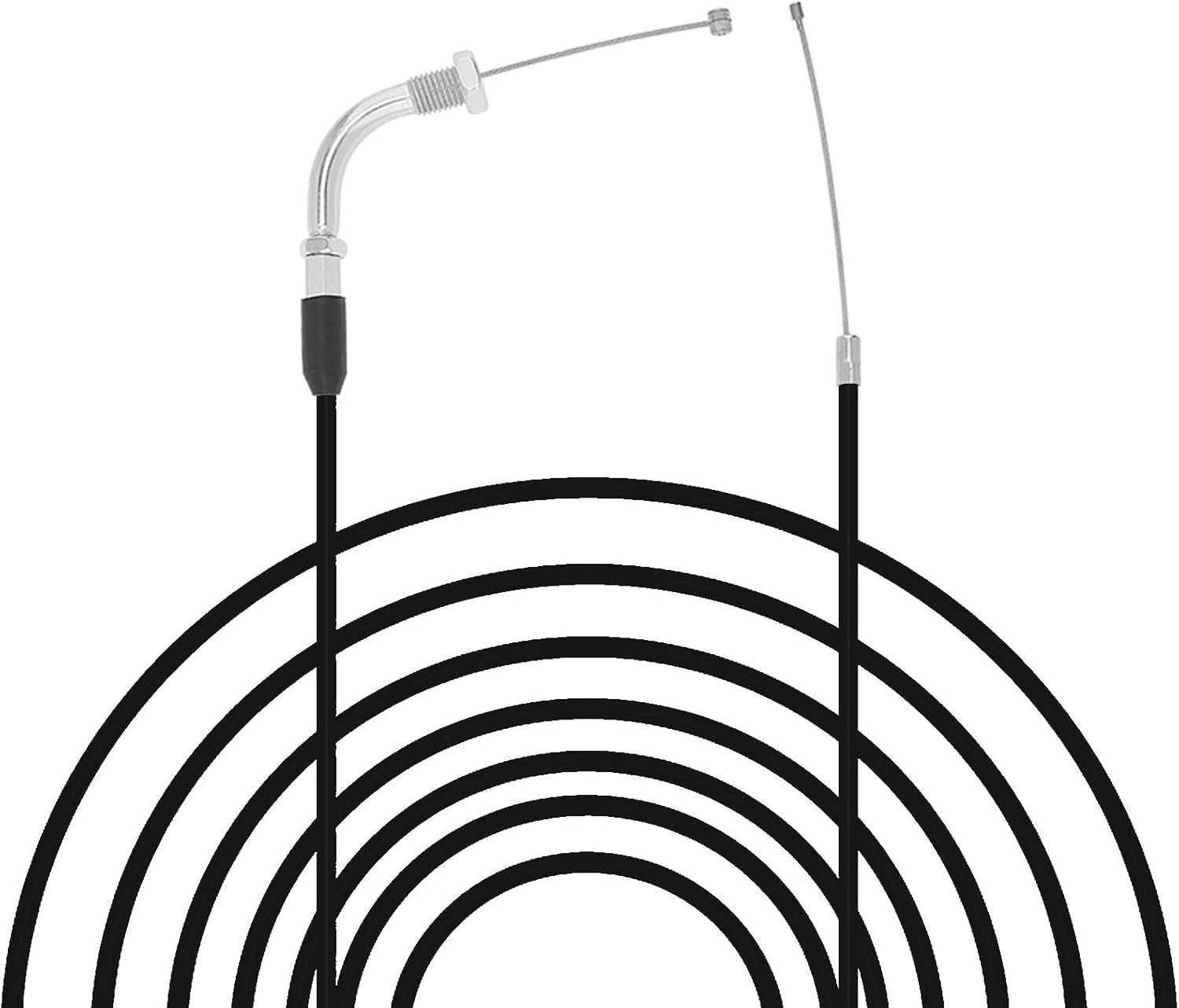 Windance 190Cm/74.8" Universal Motorcycle Refitting Throttle Cable, Adjustable Flat Slide Carburetor Throttle Cable Fit for Honda/Yamaha/Keihin GY6 Scooter ATV (Yellow)