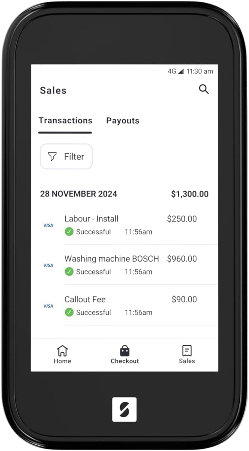 Sumup Go - Standalone EFTPOS Terminal - Contactless Payments with Visa, Mastercard, EFTPOS, Apple Pay, Google Pay - NFC RFID Money Card Reader - Mobile Card Reader with Unlimited 4G Connectivity image number 3