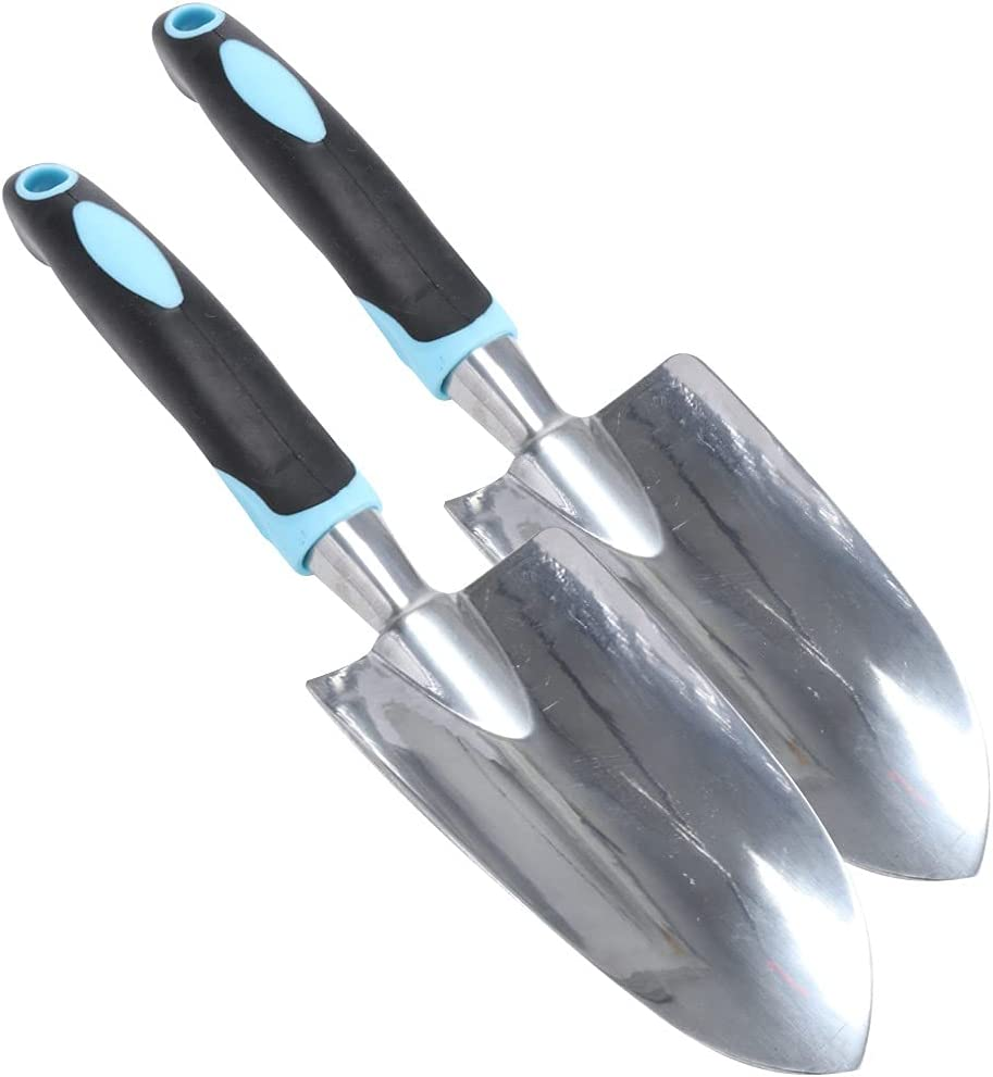 [2PCE] Garden Shovel Garden Hand Trowel, Garden Greens Heavy Duty Garden Trowel with Ergonomic Handle, Dig with Ease, Planting and Soil Cultivation, Small Area Gardening image number 4