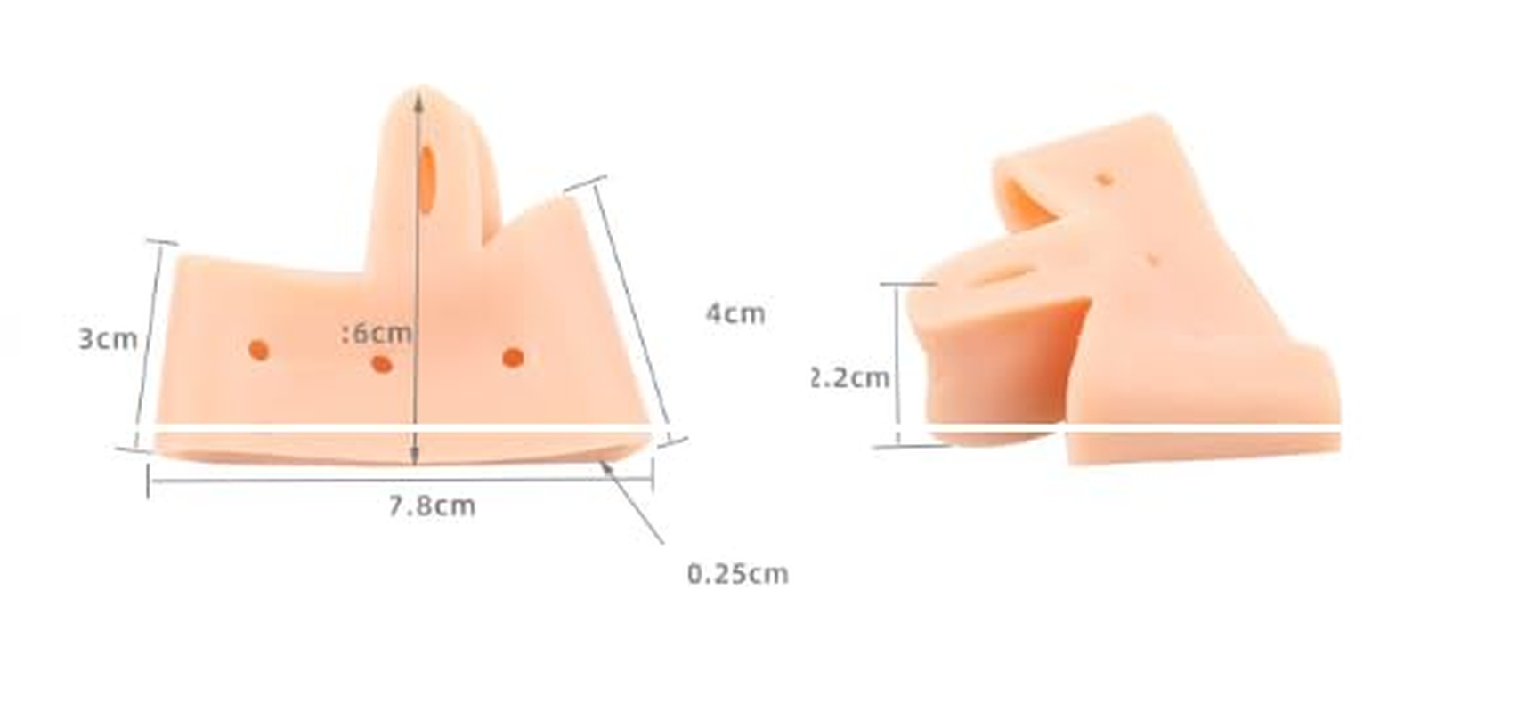 Toe Separator, Toe Spacers for Sthletes, Toe Separator Hallux Valgus, Toecorrectors, Toe Stretcher, Suitable for Bunion and Overlapping Toes Realign Crooked Toes (Skin Colour, One Size) image number 1
