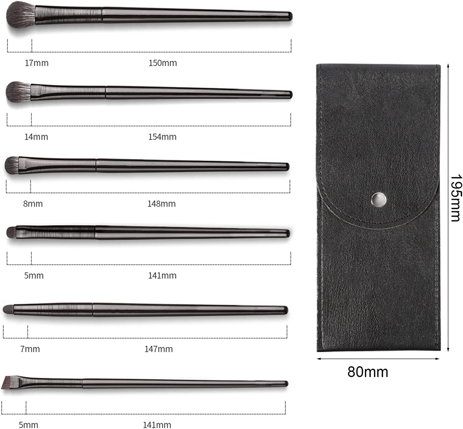 Eye Makeup Brush Set,Angled Brush Precision Eyeshadow Tools for Blending Defining Smudging Shading