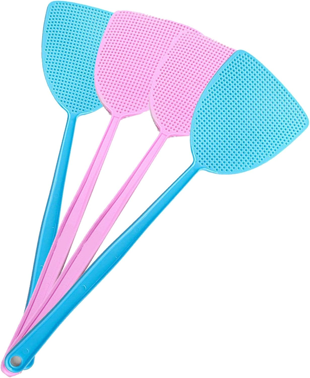 4Pcs Fly Swatter,Flexibleand Long Handle Swatter Set, Plastic Manual Mosquitoes Pests Flies Swatters for Kitchen, Baby Nursery, Camping and Outdoor Activities image number 2