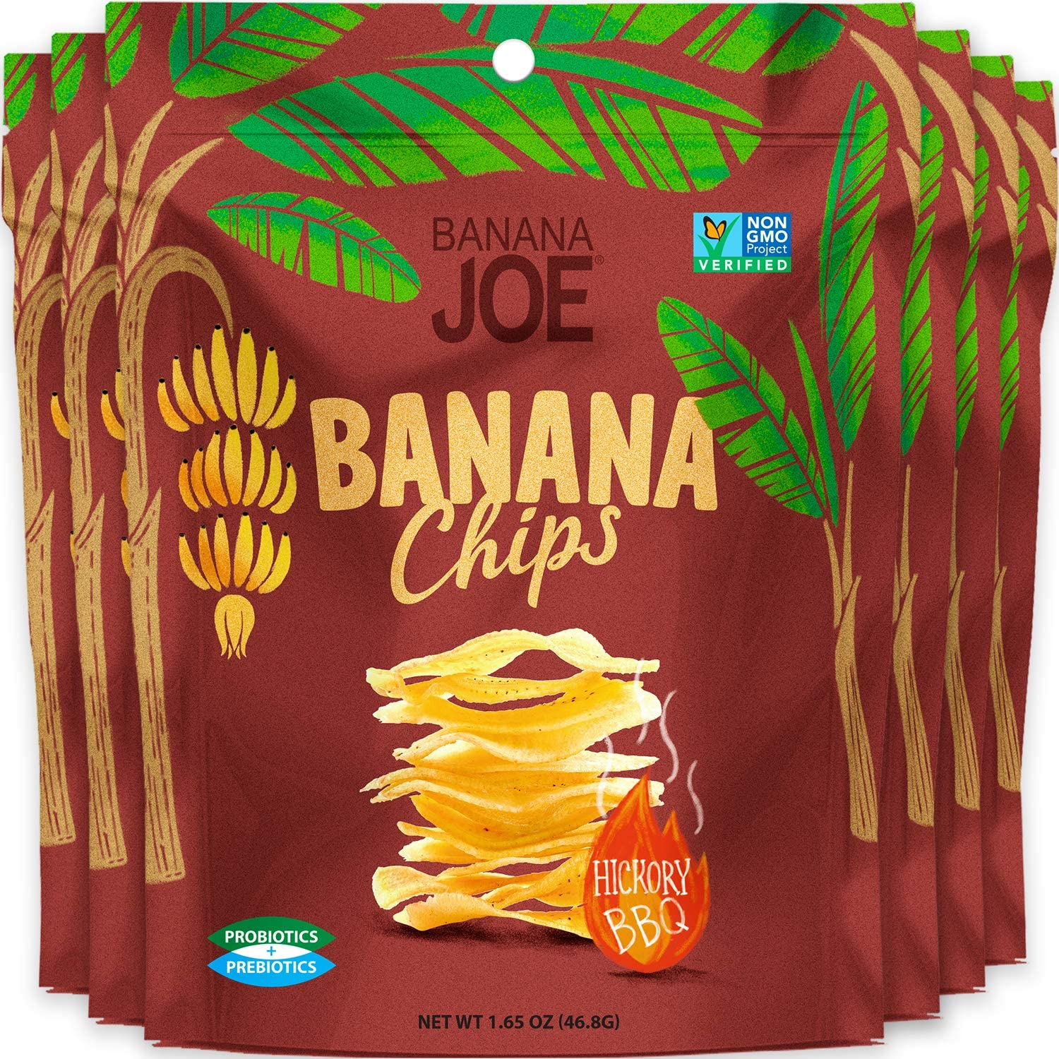 Banana Joe Banana Chips Hickory BBQ, 6 X 46.8 G image number 4