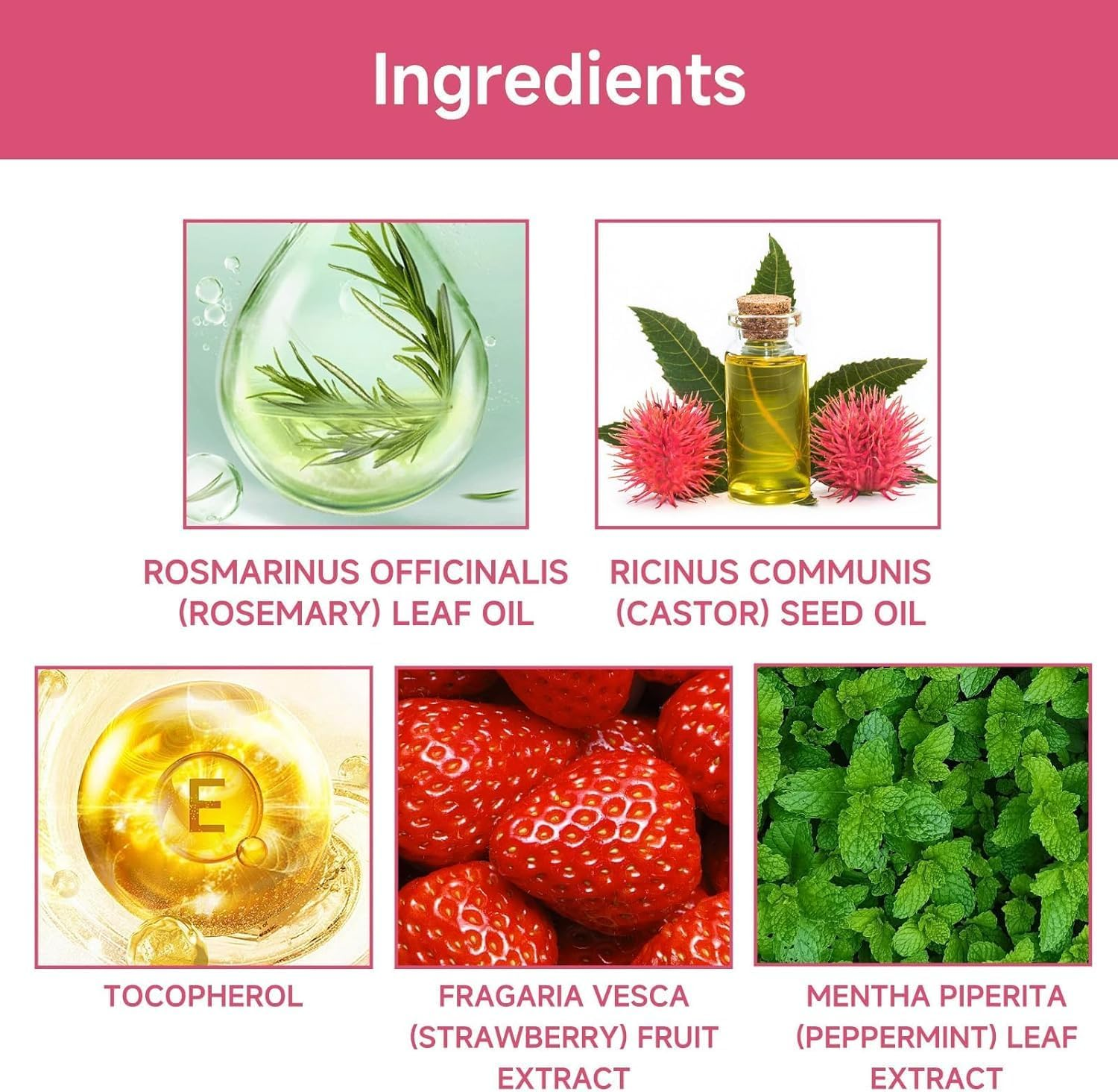 GTWEPZ 2Pcs Strawberry Mint Growth Oil,Strawberry Mint Hair Growth Oil,Organic Hair Growth Serum for Thin Hair Dry Damaged Hair, Beige image number 4