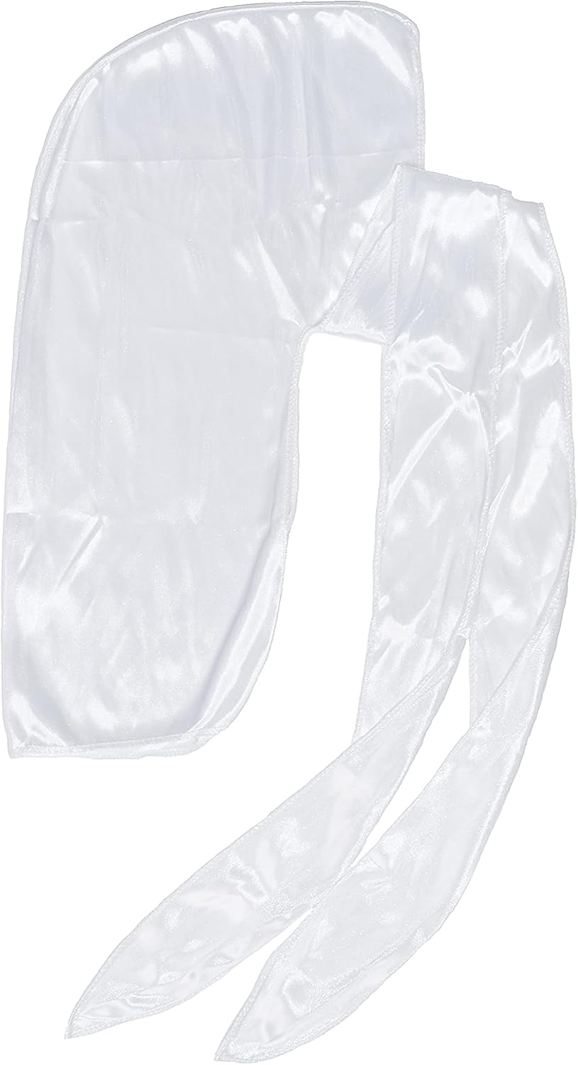 RED by KISS Premium Silky Satin DURAG Men'S Cap Doo RAG (White) image number 2