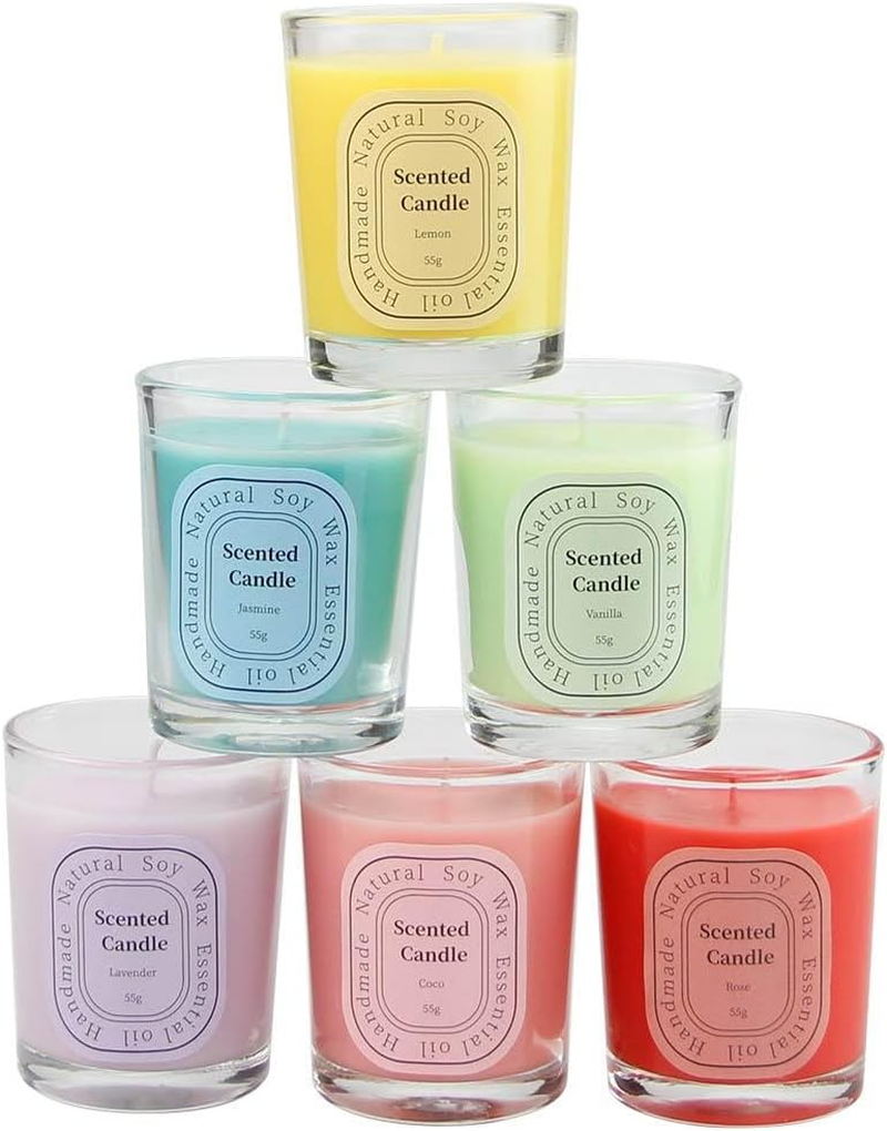 6 Packs Scented Candle Set, 55G Soy Votive Candle for Home Decoration, Candle Gifts for Christmas Thanksgiving and Anniversar image number 4