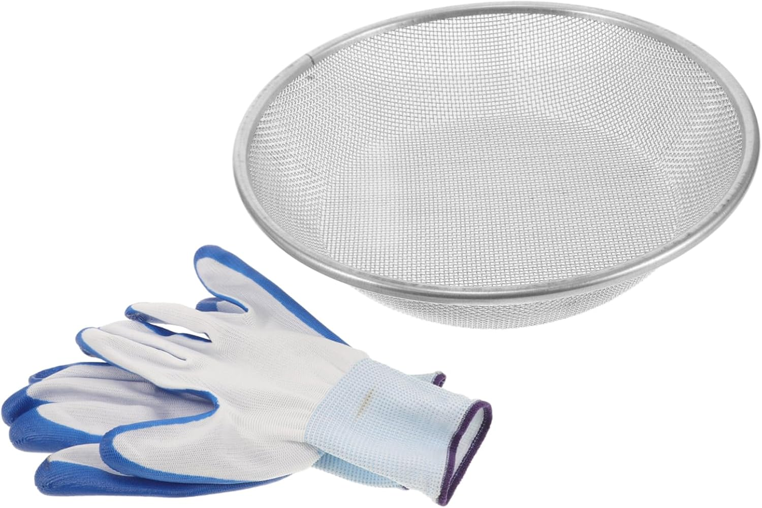 KONTONTY Fine Mesh Sandstone Sieve Tool for Garden Women Gardening Gloves Soil Sifter Strainer Pan Compatible Bucket image number 3