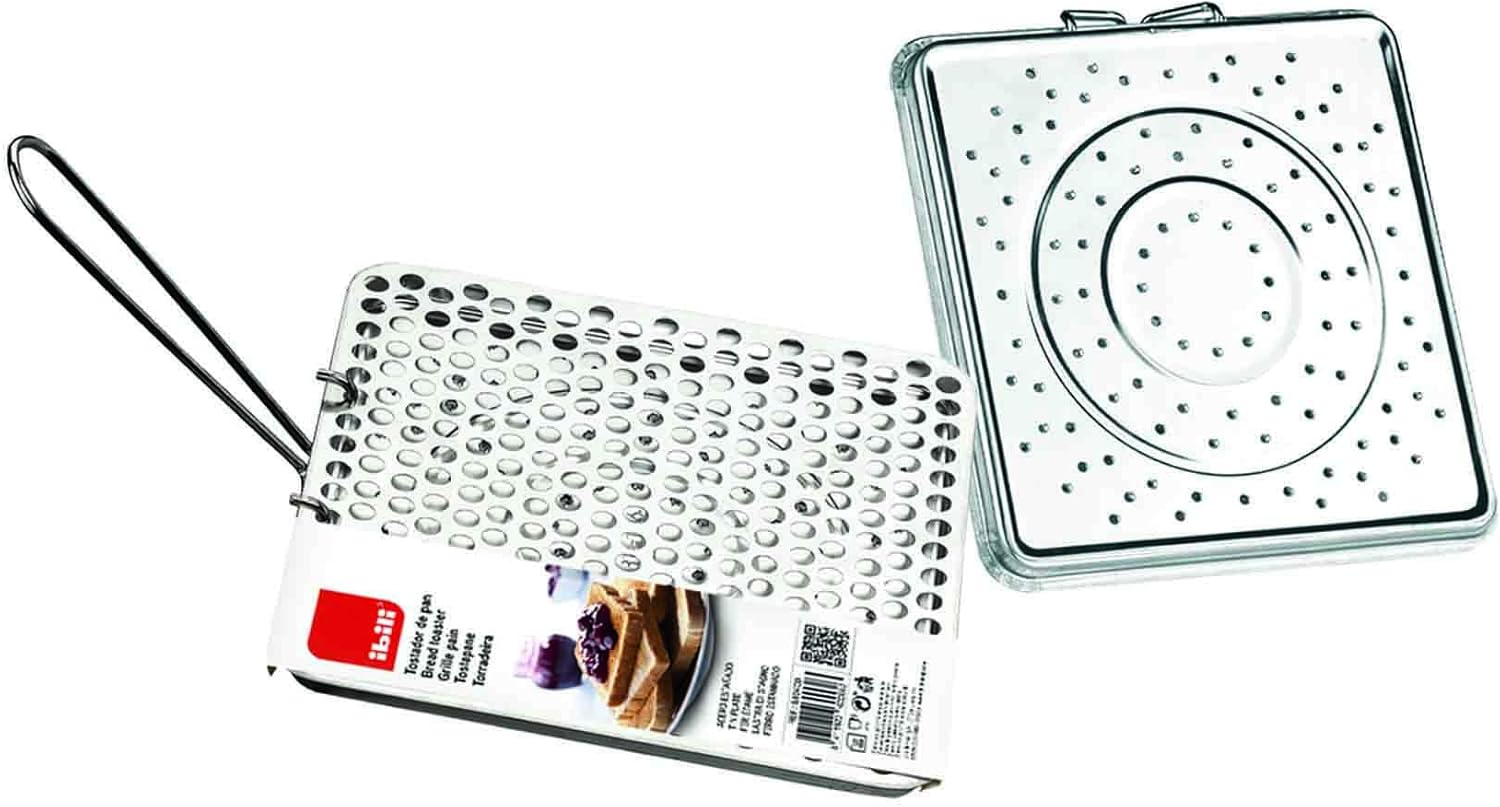 Ibili 810400 "Clasica Foldable Tin Plate Bread Toaster, Silver, 20 X 20 Cm image number 5