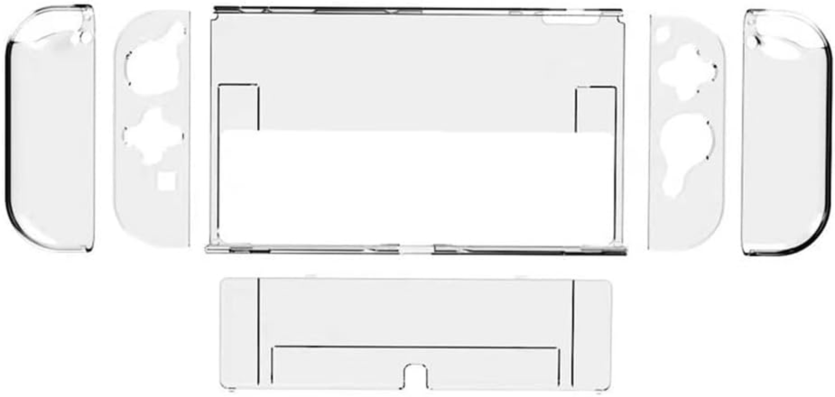 Clear TPU Case Slim Heavy Duty Shockproof Cover for Switch Nintendo OLED Console